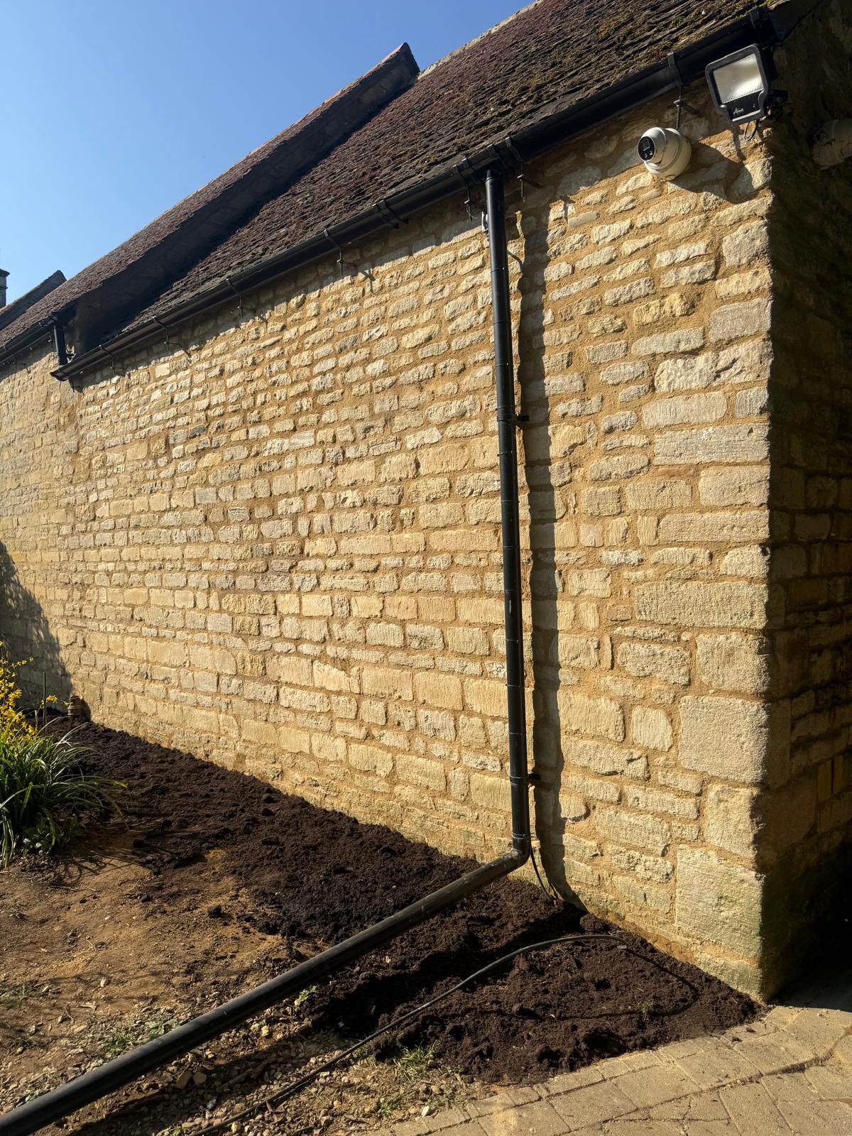 Repointed garden wall